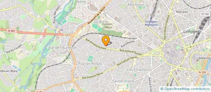 localisation de l'entreprise SCI DEENE à LIMOGES