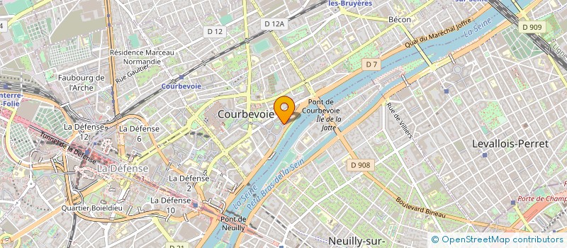 localisation de l'entreprise SCI DEFIS à COURBEVOIE