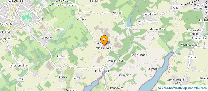 localisation de l'entreprise SCI DEGRES  PLOUGASTEL-DAOULAS