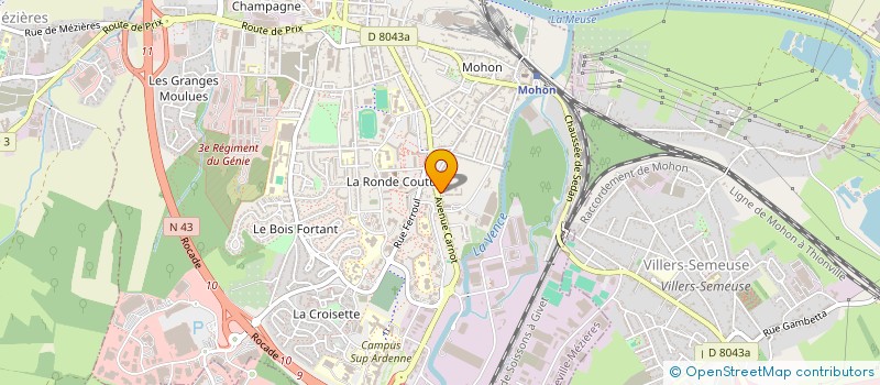 localisation de l'entreprise SCI DEKATRIX à CHARLEVILLE MEZIERES