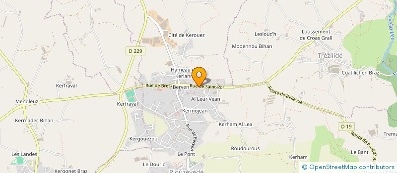 localisation de l'entreprise SCI DELABAERE  PLOUZEVEDE