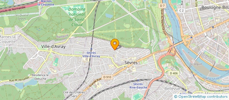 localisation de l'entreprise SCI DELAIR à SEVRES