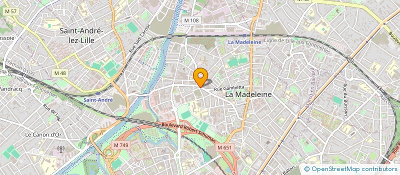 localisation de l'entreprise SCI DELARUE à LA MADELEINE
