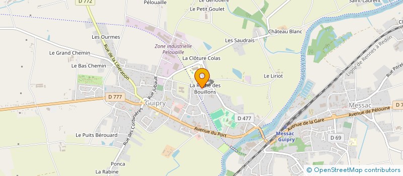 localisation de l'entreprise SCI DELATIDO  GUIPRY-MESSAC