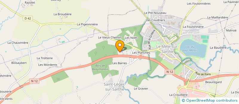 localisation de l'entreprise SCI DELFA à COULONGES-SUR-SARTHE