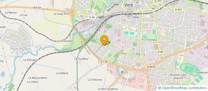 localisation de l'entreprise SCI DELFRA  VITRE