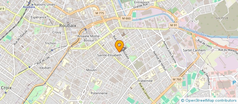 localisation de l'entreprise SCI DELGUSTE FRERES  ROUBAIX