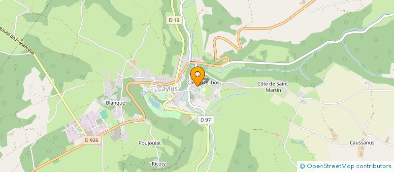 localisation de l'entreprise SCI DELMAS CAYLUS  CAYLUS