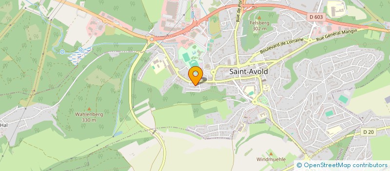 localisation de l'entreprise SCI DELMAT à ST AVOLD