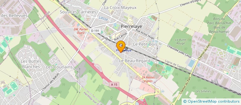 localisation de l'entreprise SCI DELMAT  PIERRELAYE