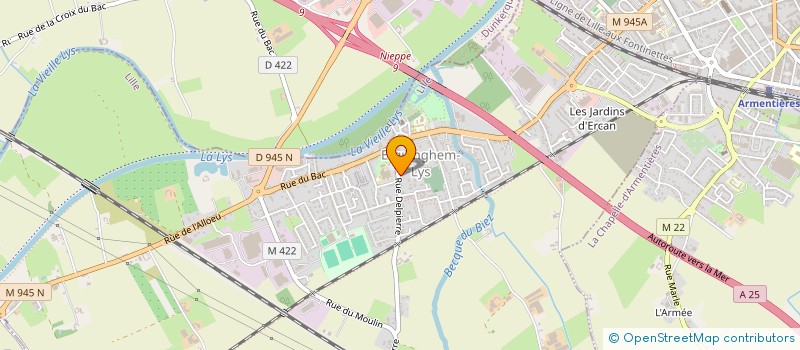 localisation de l'entreprise SCI DELPIERRE  ERQUINGHEM-LYS