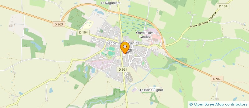 localisation de l'entreprise SCI DELTA à BECON-LES-GRANITS