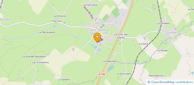 localisation de l'entreprise SCI DELUMEAU  SAINT-PARDOUX-SOUTIERS