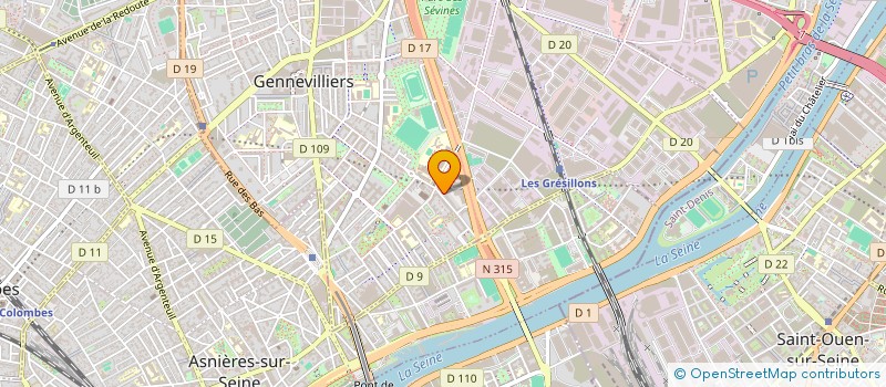 localisation de l'entreprise SCI DELUX à GENNEVILLIERS