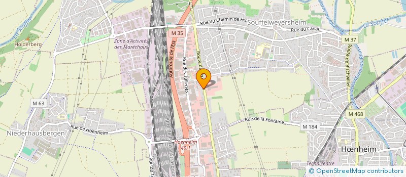 localisation de l'entreprise SCI DELYMO  SOUFFELWEYERSHEIM