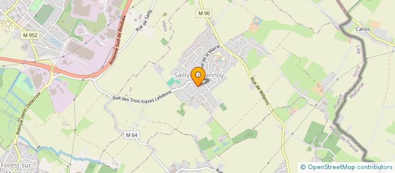 localisation de l'entreprise SCI-DEMARS-HODIN  SAILLY-LEZ-LANNOY