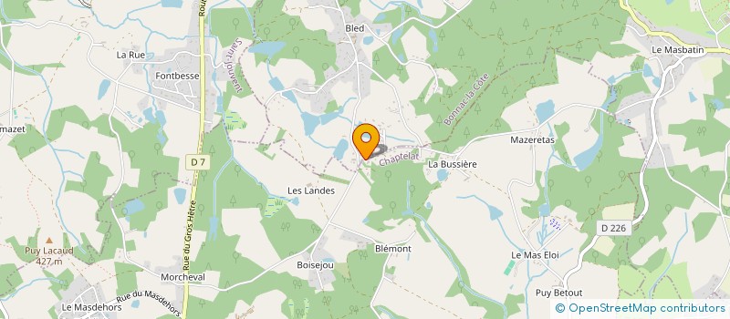 localisation de l'entreprise SCI DEMATEAU à CHAPTELAT