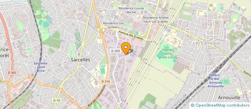 localisation de l'entreprise SCI DEMIR'LER à SARCELLES