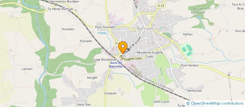 localisation de l'entreprise SCI DENALA  BANNALEC