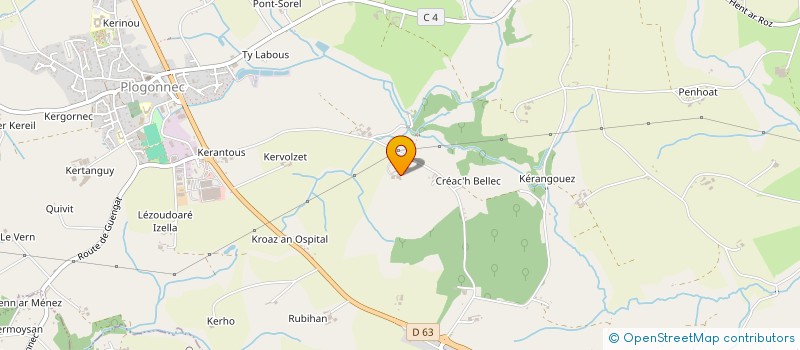 localisation de l'entreprise SCI DENARIVA  PLOGONNEC