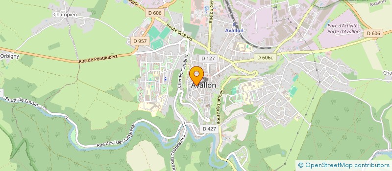 localisation de l'entreprise SCI - DENASA  AVALLON