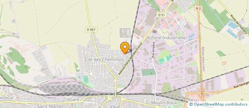 localisation de l'entreprise SCI DENEUVILLE - SAUVET à LAON