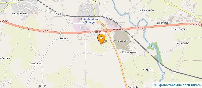 localisation de l'entreprise SCI DENIZANE MARCEL ET COLETTE  CHATELAUDREN-PLOUAGAT