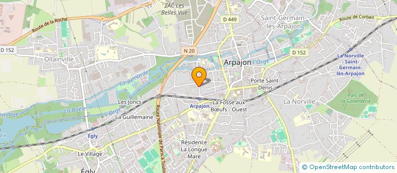 localisation de l'entreprise SCI DENNER  ARPAJON