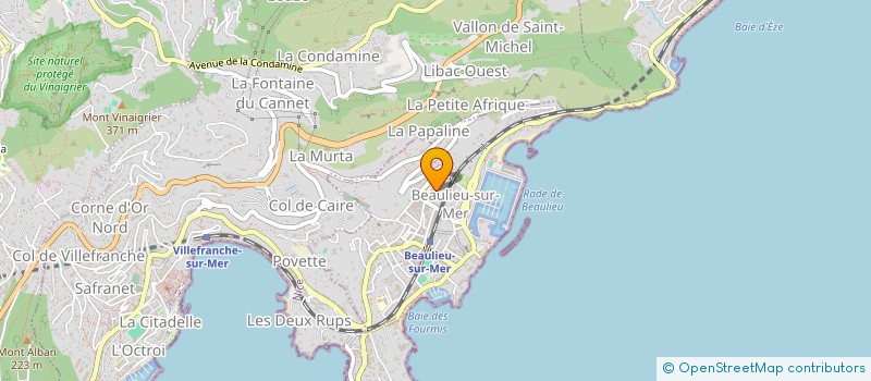 localisation de l'entreprise SCI DENTA 2 PF à BEAULIEU-SUR-MER