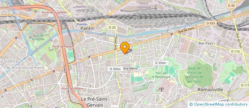 localisation de l'entreprise SCI DENTAIRE 93  PANTIN