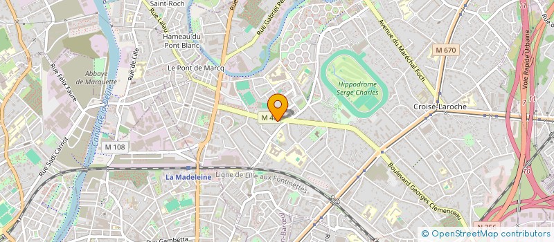 localisation de l'entreprise SCI DENTAIRE CLEMENCEAU à MARCQ-EN-BARŒUL