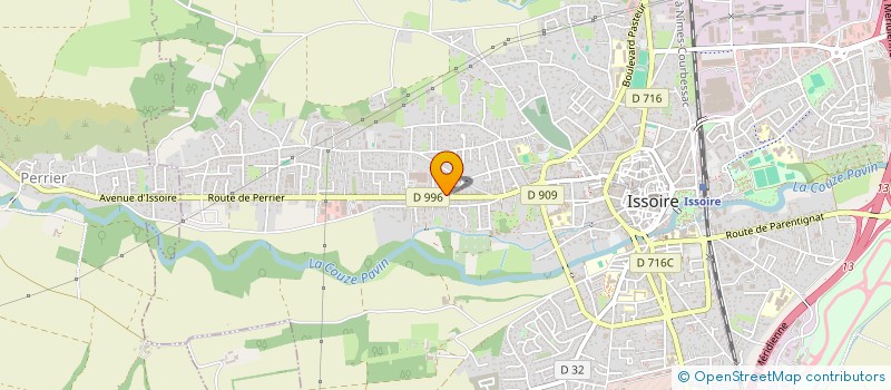 localisation de l'entreprise SCI DENTAIRE DU SANCY  ISSOIRE