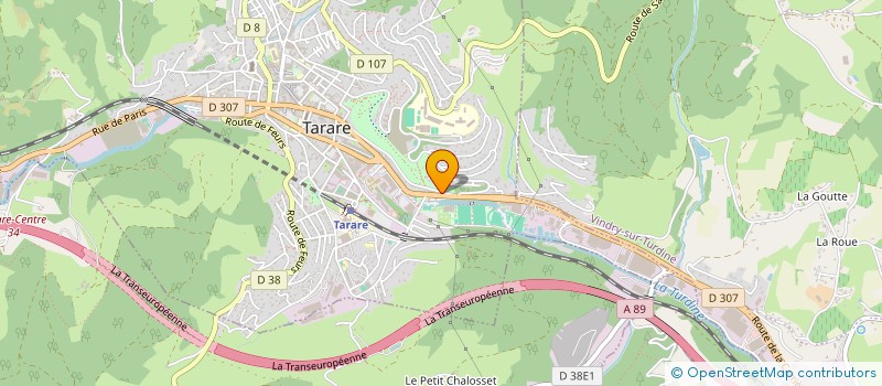 localisation de l'entreprise SCI DENTAIRE FERVIN  TARARE