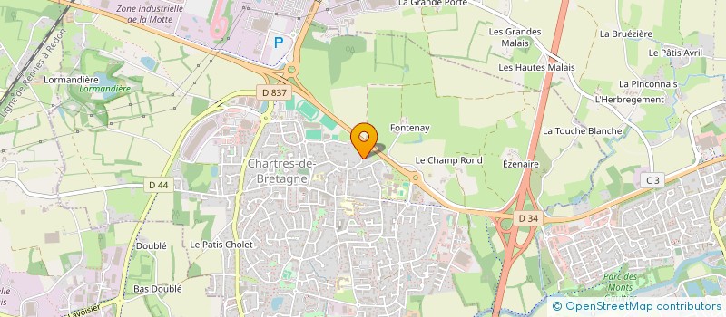 localisation de l'entreprise SCI DENTAL  CHARTRES-DE-BRETAGNE