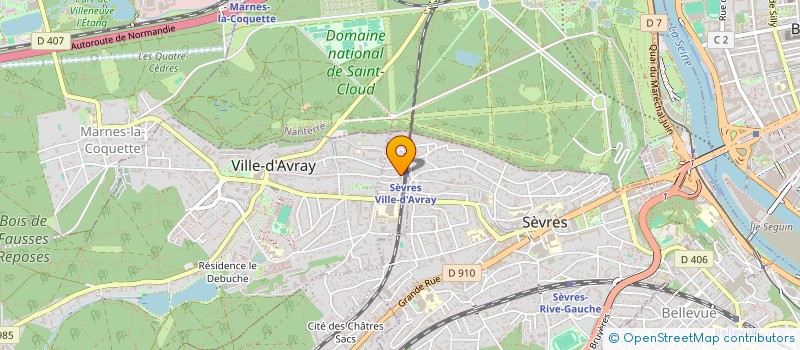 localisation de l'entreprise SCI DENTAL-EVIDENCE à SEVRES