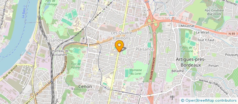 localisation de l'entreprise SCI DENTEE  CENON