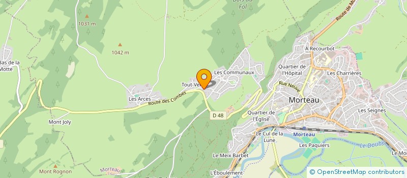 localisation de l'entreprise SCI DENTHALLE  MORTEAU