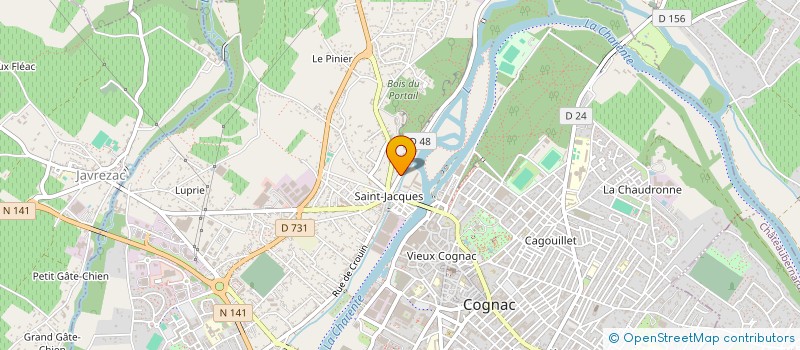 localisation de l'entreprise SCI DEPLANQUE à COGNAC