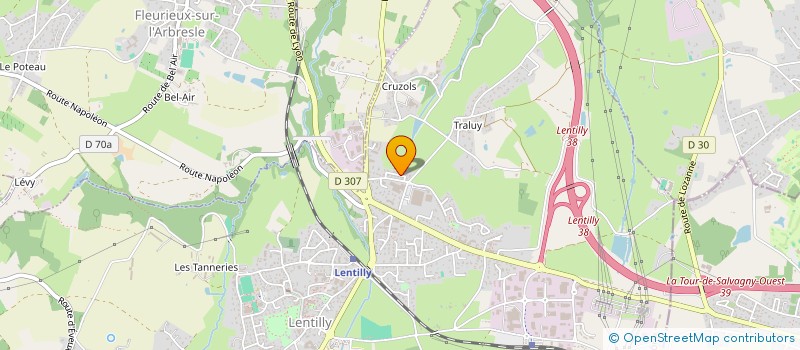 localisation de l'entreprise SCI DERBY  LENTILLY