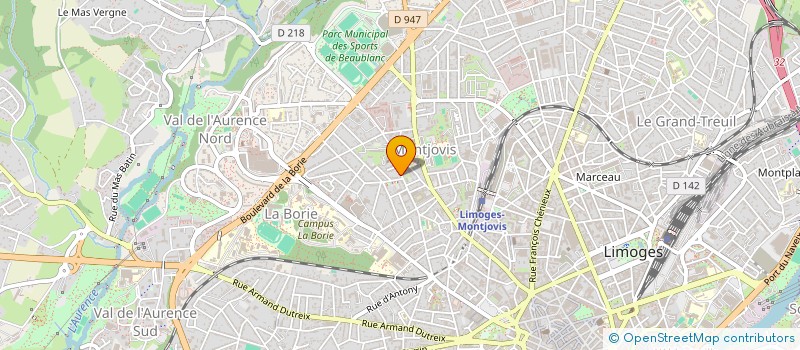 localisation de l'entreprise SCI DERKX à LIMOGES