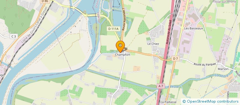 localisation de l'entreprise SCI DERLANDE  ETOILE-SUR-RHONE