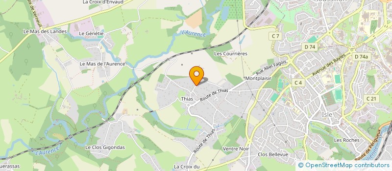 localisation de l'entreprise SCI DERLAS à ISLE