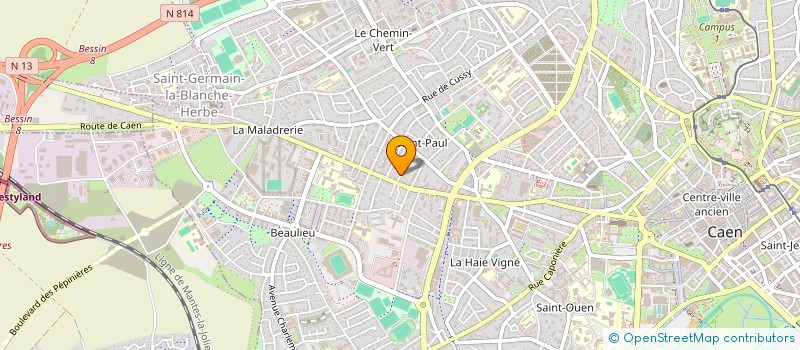 localisation de l'entreprise SCI DERMODENTAL à CAEN