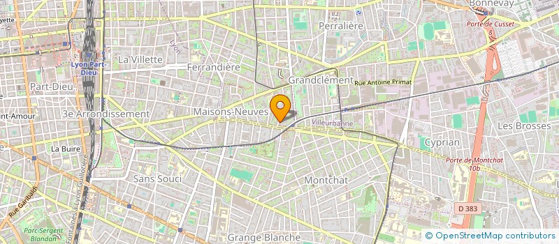 localisation de l'entreprise SCI DERUDET  VILLEURBANNE