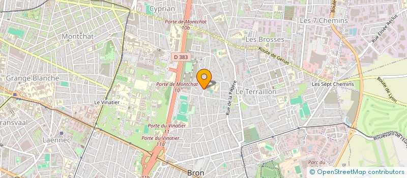 localisation de l'entreprise SCI DERVIEUX  BRON