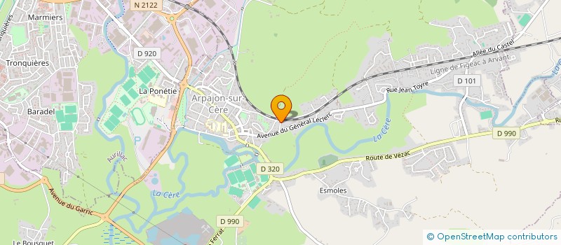 localisation de l'entreprise SCI DES 15 VOLONTAIRES à ARPAJON-SUR-CERE