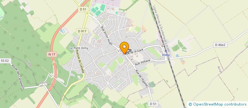 localisation de l'entreprise SCI DES 150 à VIMY