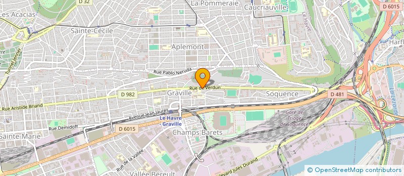 localisation de l'entreprise SCI DES 150 A 154 RUE DE VERDUN  LE HAVRE