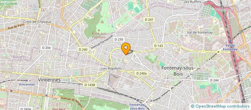 localisation de l'entreprise SCI DES 16 GROGNARDS à FONTENAY-SOUS-BOIS