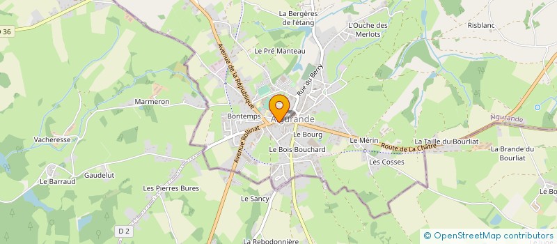 localisation de l'entreprise SCI DES 17 ET 19 PLACE DU CHAMP DE FOIRE  AIGURANDE